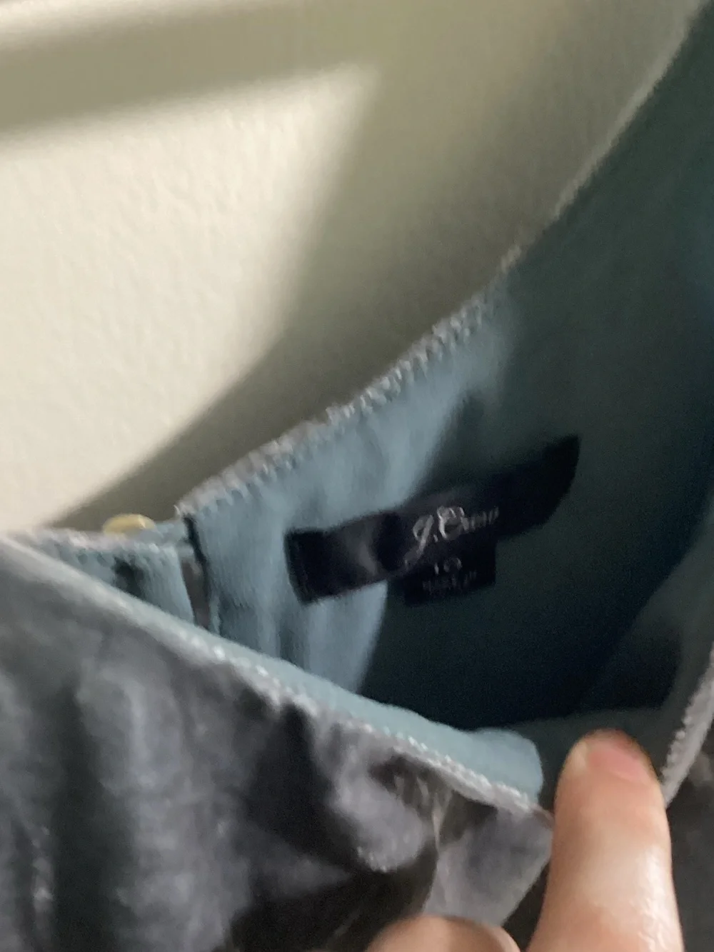J. Crew Velvet Scoop Tank in Slate Blue-gray